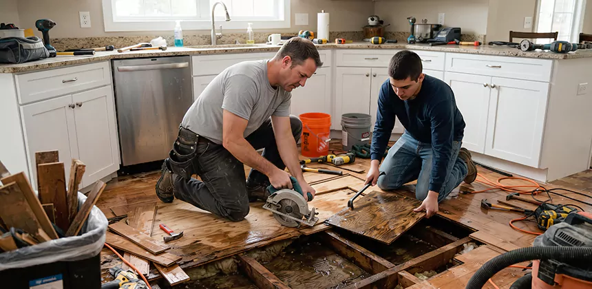 Kitchen Floor Water Damage Repair in El Mirage